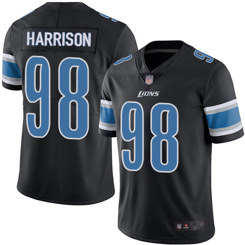 Detroit Lions Limited Black Men Damon Harrison Jersey NFL Football #98 Rush Vapor Untouchable->women nfl jersey->Women Jersey